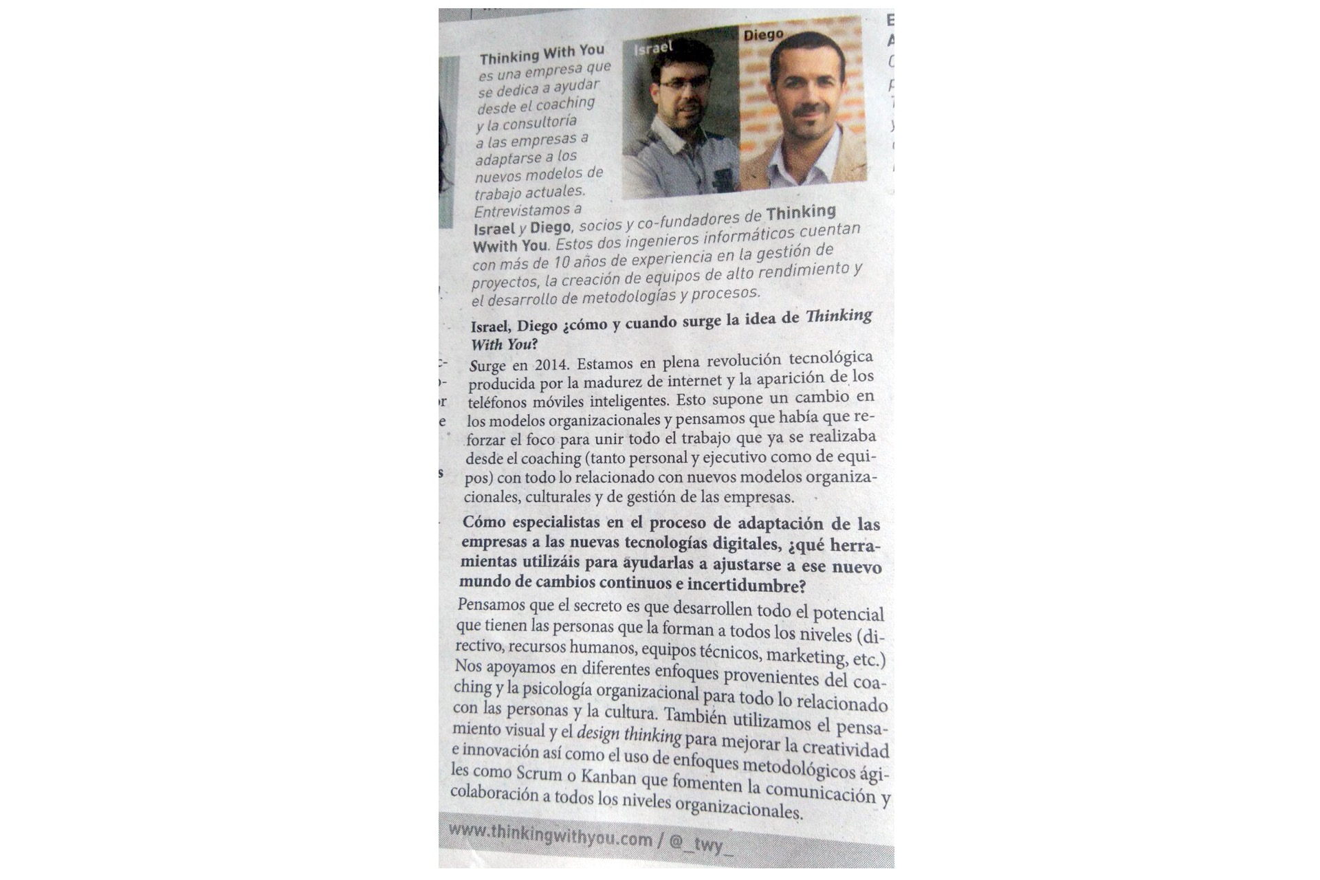 Thinking en el periódico ABC