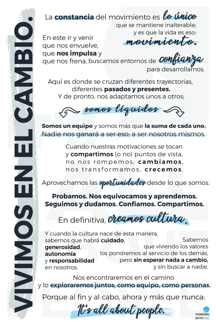 Cartel del manifiesto de Thinking With You