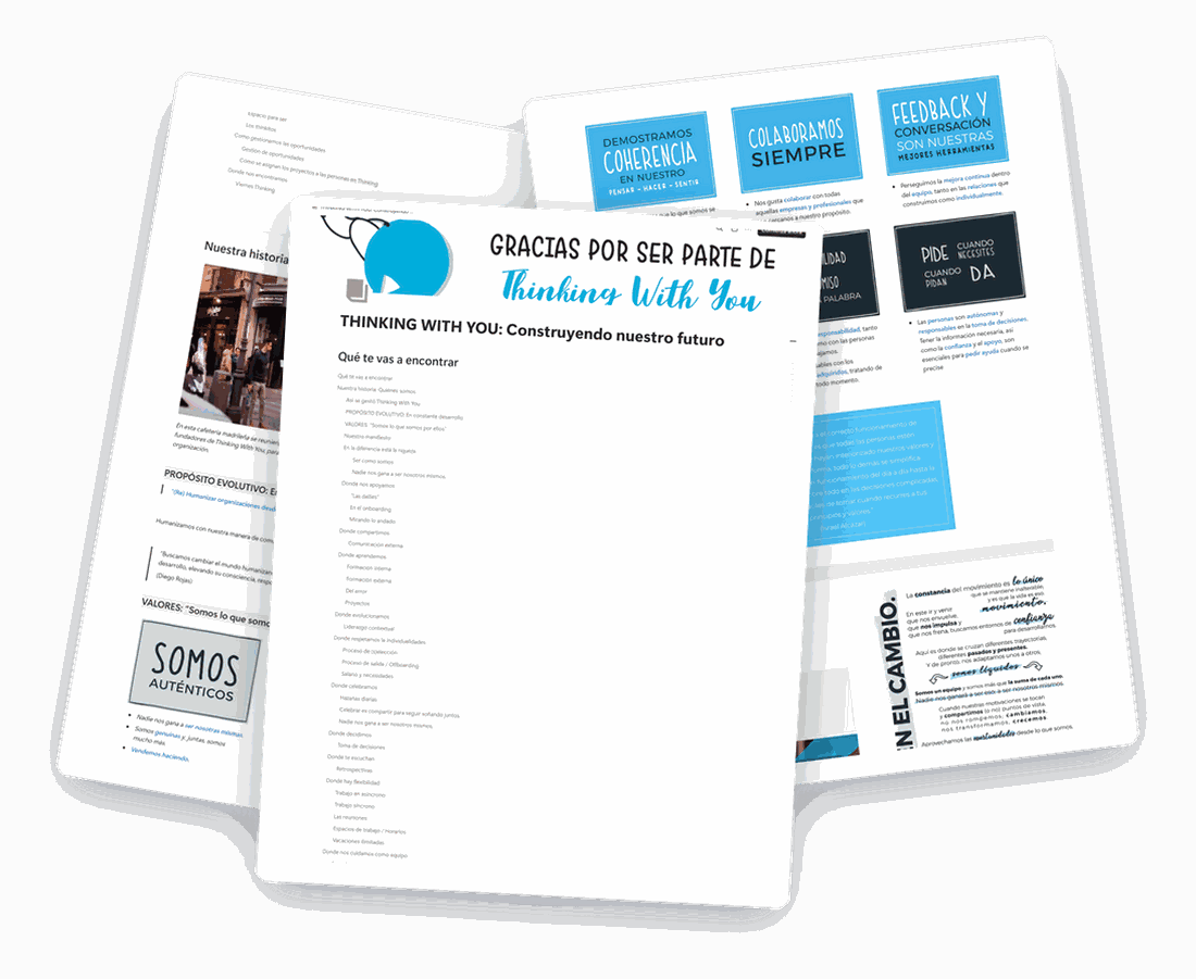 Tres páginas del Libro Blanco de Thinking With You